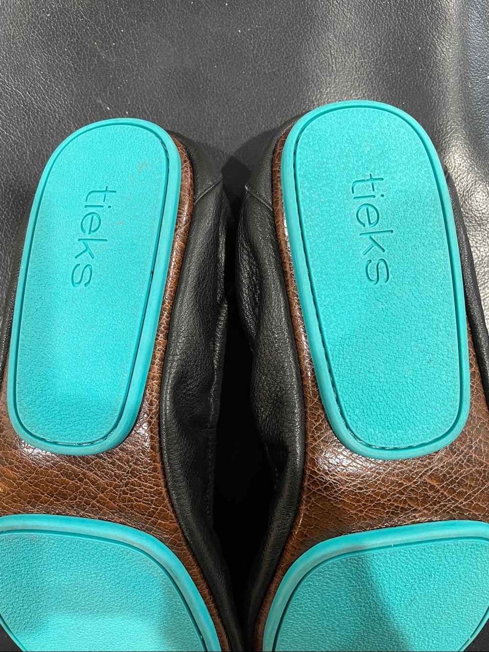 Tieks Black Leather Ballet Flats Size 9 - Picture 8 of 9